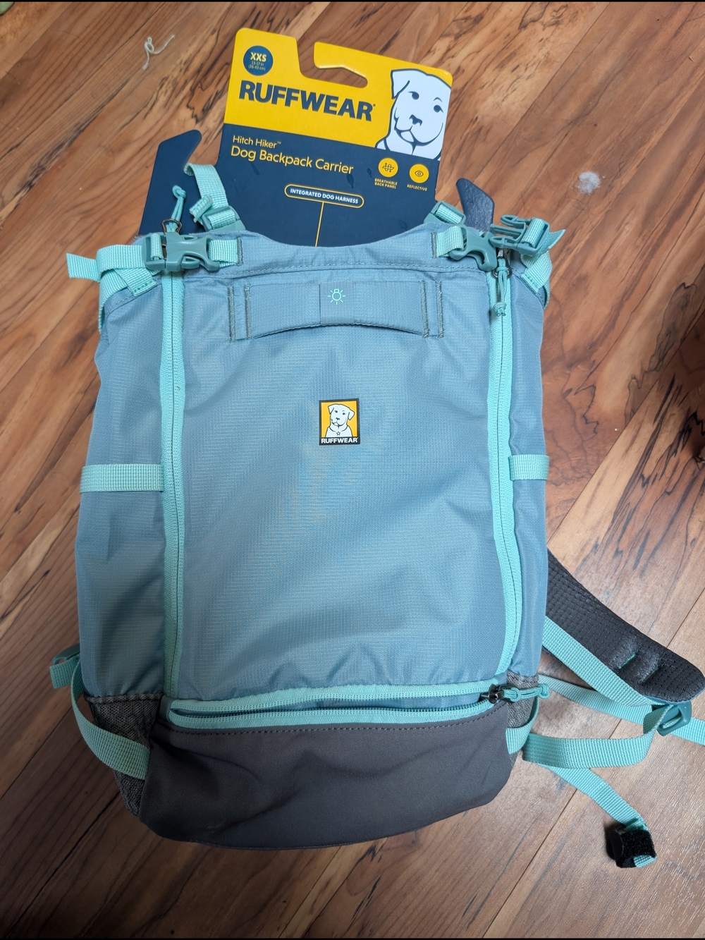 Ruffwear Hitch Hiker Dog Backpack Carrier in Teal & Gray